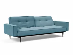 Schlafsofa mit Armlehnen Splitback Styletto schwarz