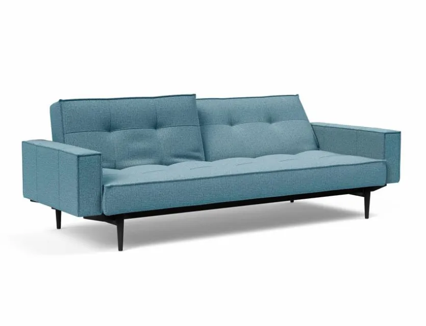 Schlafsofa mit Armlehnen Splitback Styletto schwarz