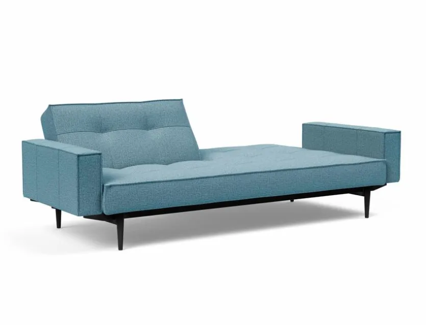 Schlafsofa mit Armlehnen Splitback Styletto schwarz