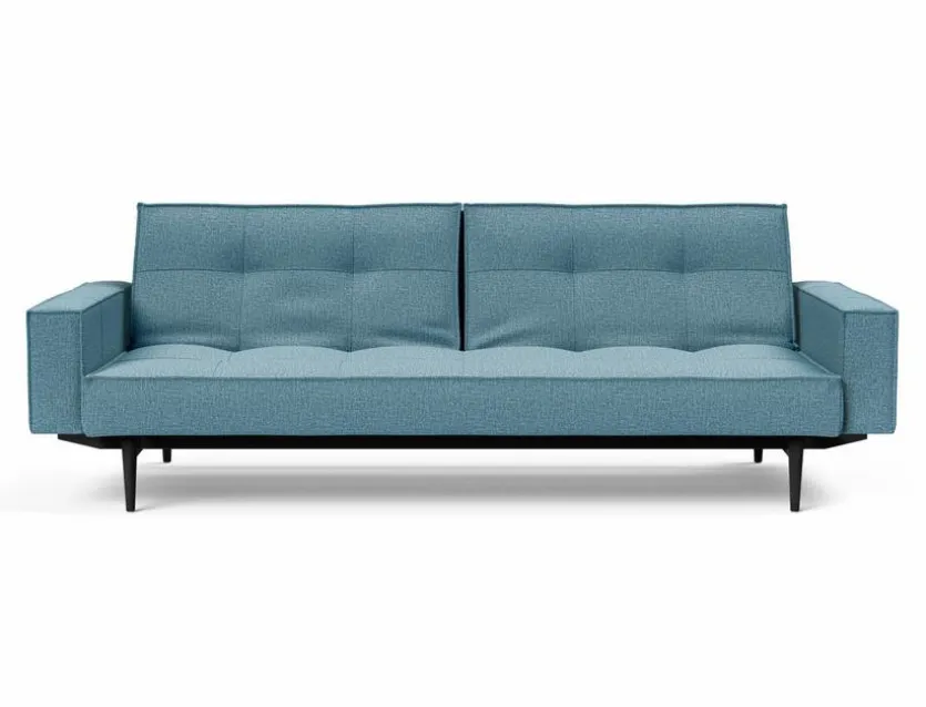 Schlafsofa mit Armlehnen Splitback Styletto schwarz