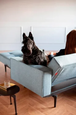 Schlafsofa mit Armlehnen Splitback Styletto schwarz