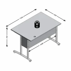 Schreibtisch Calvia, 120 x 80 cm
