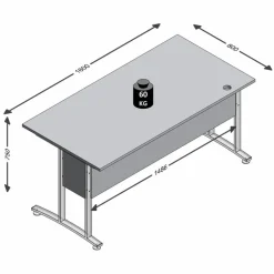 Schreibtisch Calvia, 160 x 80 cm