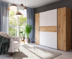 Schwebe-/Drehtürenschrank Kalixtus 200 x 190 cm