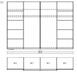 Schwebetürenschrank Burgos 330 x 236 cm