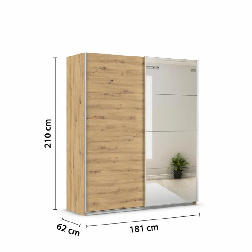 Schwebetürenschrank Quadra 181 x 210 cm