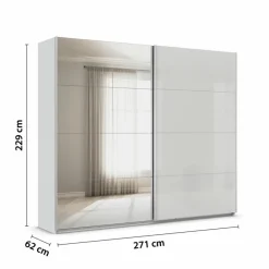 Schwebetürenschrank Quadra 271 x 229 cm