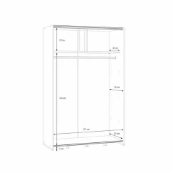Schwebetürenschrank Stolat 120 x 190 cm