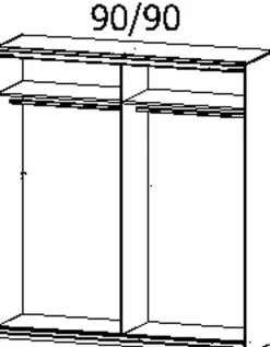 Schwebetürenschrank Subito 181 x 197 cm