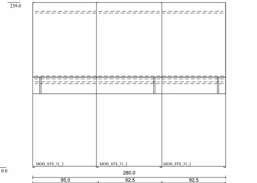 Schwebetürenschrank Terni 280 x 239 cm