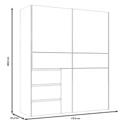 Schwebetürenschrank Winn2 170 x 200 cm
