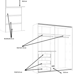 Schwebetürenschrank Winn2 170 x 200 cm
