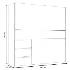Schwebetürenschrank Winn2 200 x 200 cm