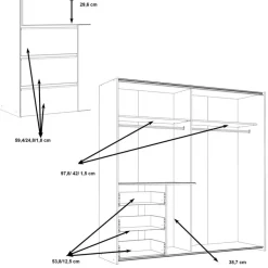 Schwebetürenschrank Winn2 200 x 200 cm