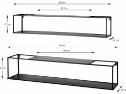 Wandregal 2er-Set Leicester