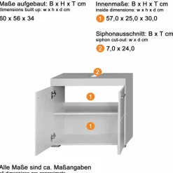 Waschbeckenunterschrank Amanda